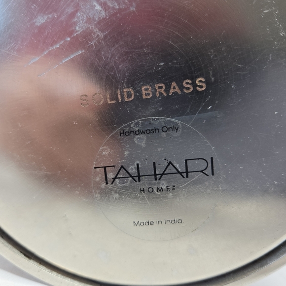 Tahari Home Solid Brass Silver Color Pitcher Vase Handle & Spout Indentations - Picture 7 of 12